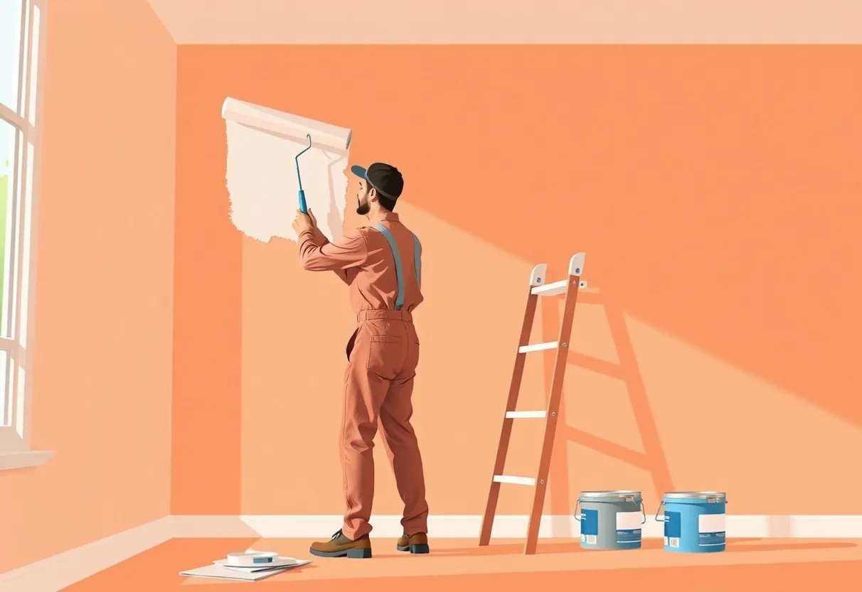 Peintre Ploemeur 56270 en intervention sur un chantier